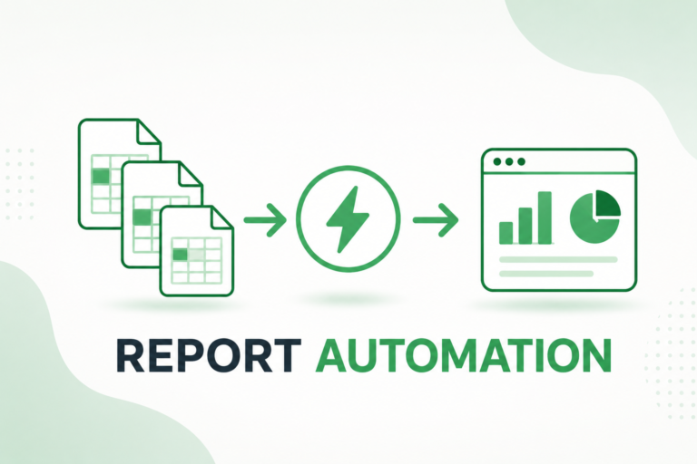 Report automation turning Excel files into a dashboard