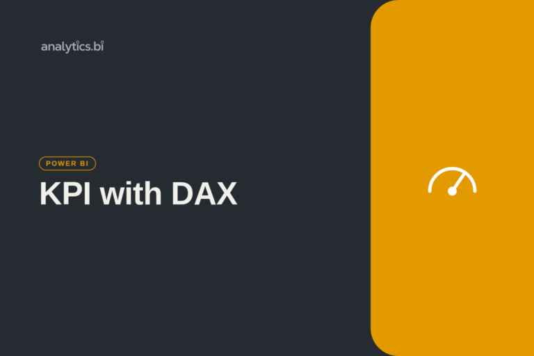 KPI with DAX — Power BI | analytics.bi
