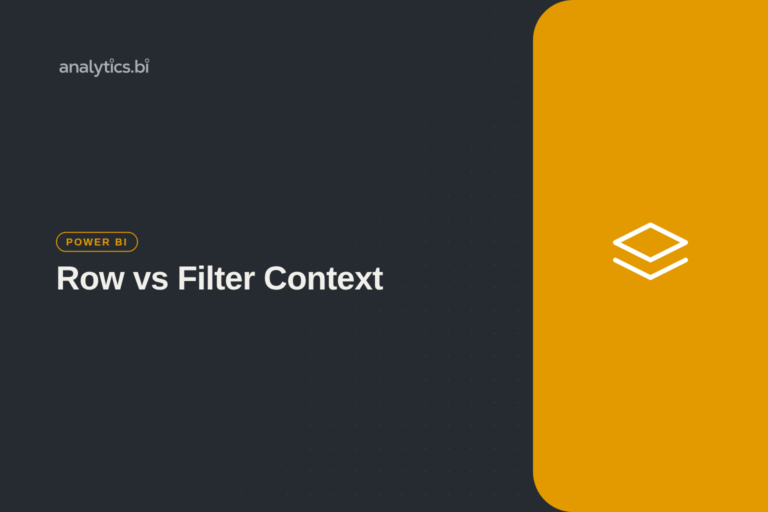 Row vs Filter Context — Power BI | analytics.bi