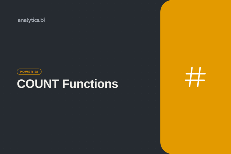 COUNT Functions — Power BI | analytics.bi