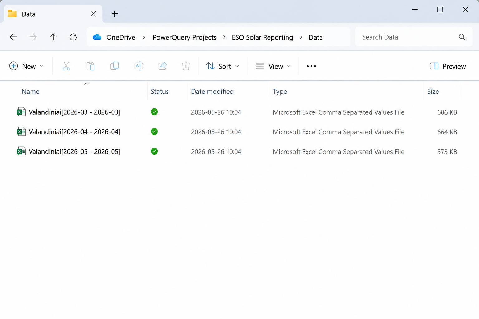 Folder Import method for Power Query automation with same-structure CSV files