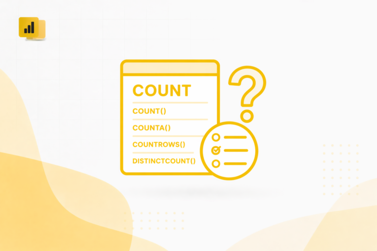 DAX COUNT funkcijos: kada kurią pasirinkti