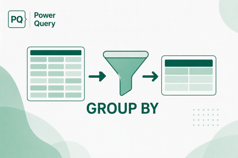 Group By Power Query: kaip sugrupuoti duomenis ir suskaičiuoti sumas