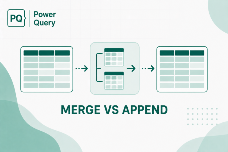 Merge vs Append Power Query: skirtumai, pavyzdžiai ir kada naudoti