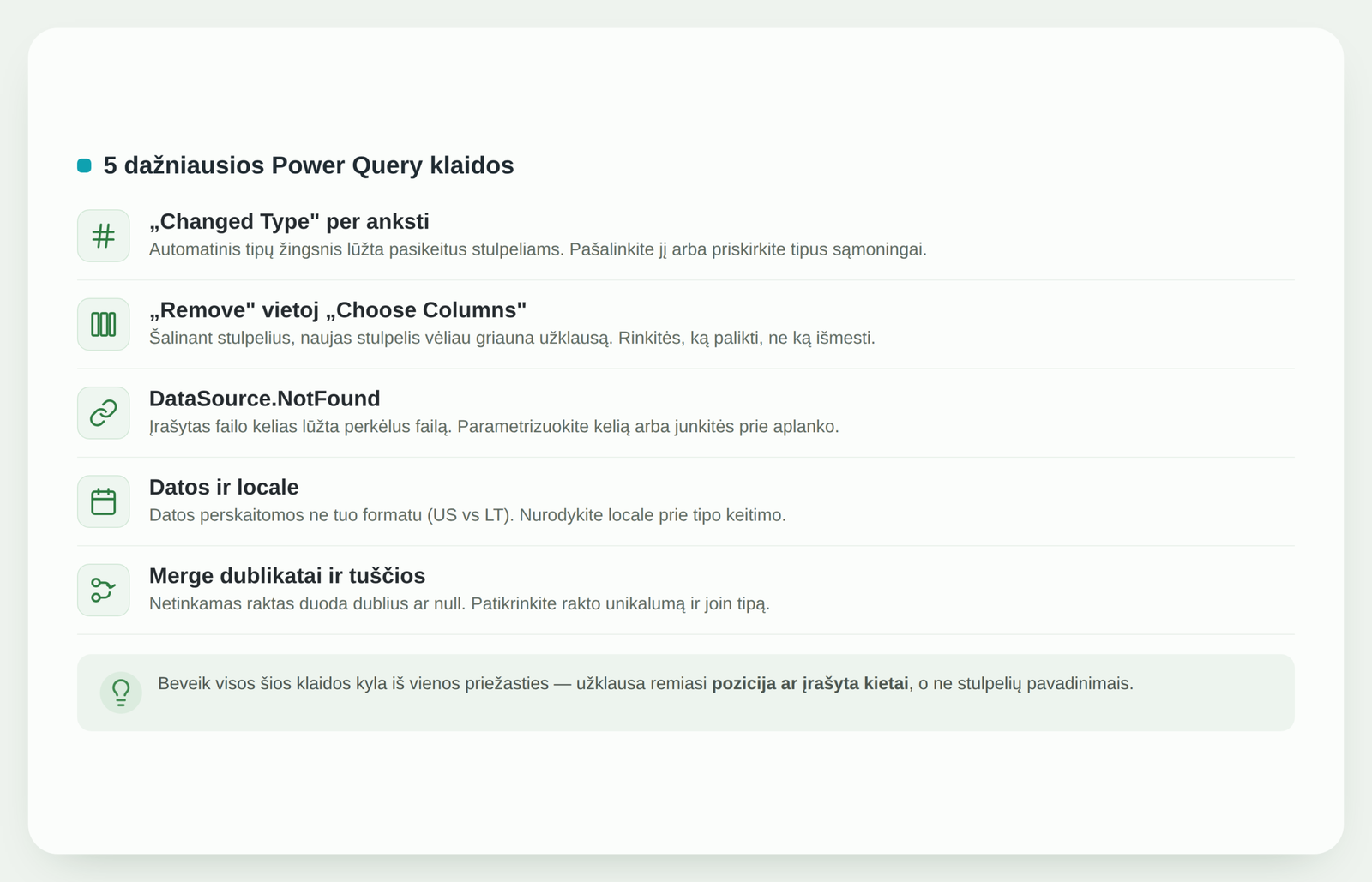 5 dažniausios Power Query klaidos ir kaip jų išvengti | analytics.bi